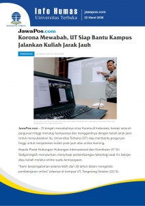 Korona Mewabah, UT Siap bantu Kampus Jalankan Kuliah Jarak Jauh