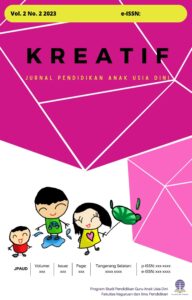 Cover Kreatif: Jurnal Pendidikan Anak Usia Dini